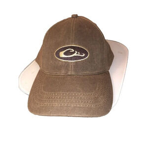 DRAKE WATERFOWL SYSTEMS 8OZ WAXED COTTON LOGO BALL CAP HAT ADJUSTABLE OSFM